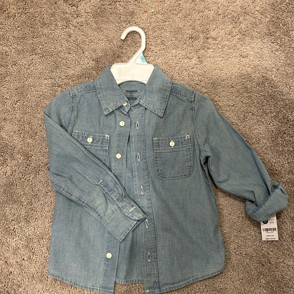 OshKosh B'gosh Blue Denim Kids Shirt
